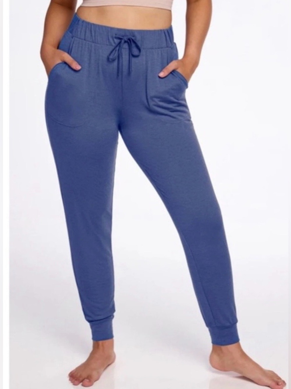 WoolX Merino Wool Mary Kate Blue Pull-On Comfy Jogger Lounge Pants Size 3X